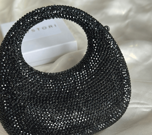 Black Crystal Clutch Mini 